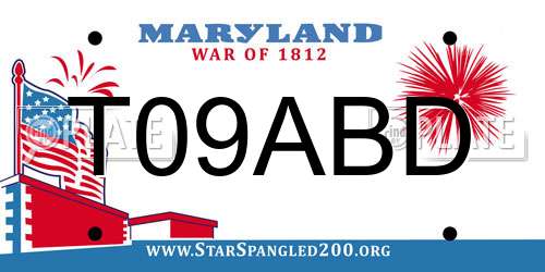 T09ABD Maryland License Plate