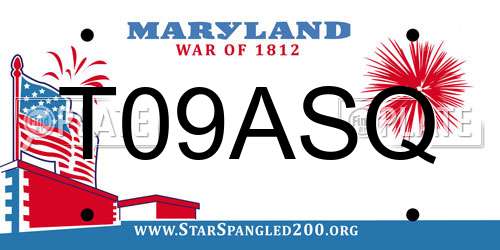T09ASQ Maryland License Plate