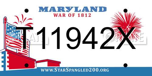 T11942X Maryland License Plate