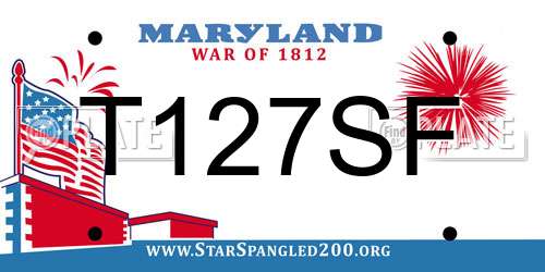 T127SF Maryland License Plate