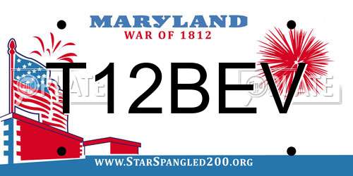 T12BEV Maryland License Plate