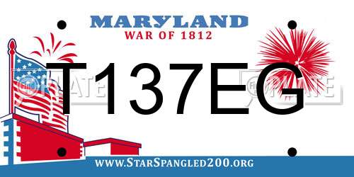T137EG Maryland License Plate