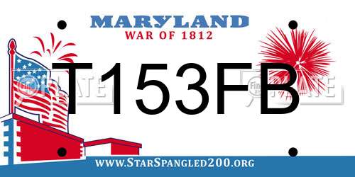 T153FB Maryland License Plate