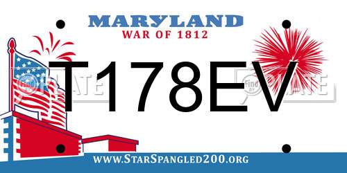 T178EV Maryland License Plate
