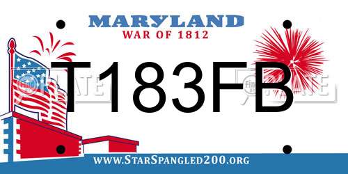 T183FB Maryland License Plate