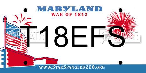 T18EFS Maryland License Plate