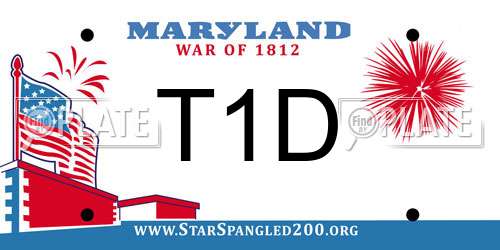 T1D Maryland License Plate