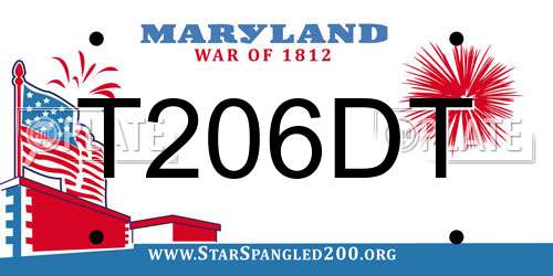 T206DT Maryland License Plate