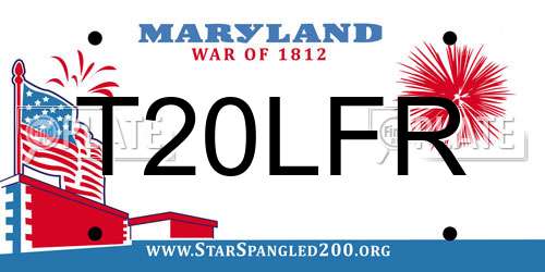 T20LFR Maryland License Plate