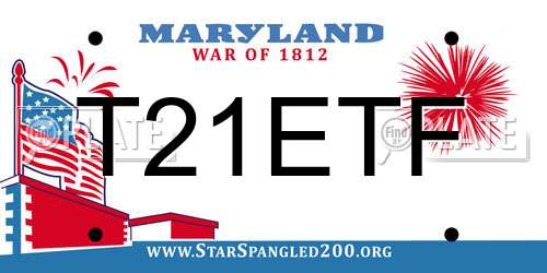 T21ETF Maryland License Plate