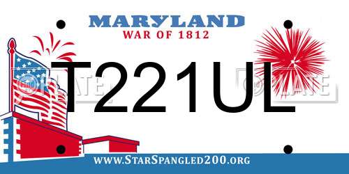 T221UL Maryland License Plate