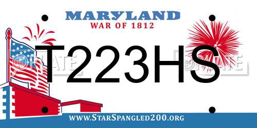 T223HS Maryland License Plate