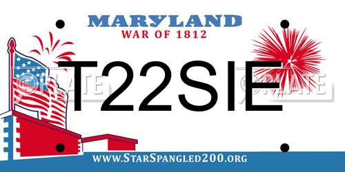T22SIE Maryland License Plate