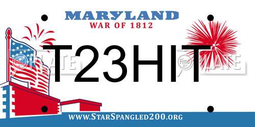 T23HIT Maryland License Plate