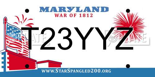 T23YYZ Maryland License Plate