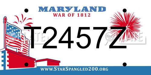 T2457Z Maryland License Plate
