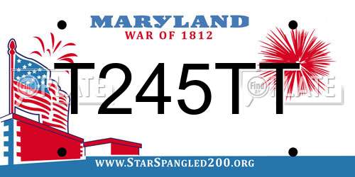T245TT Maryland License Plate