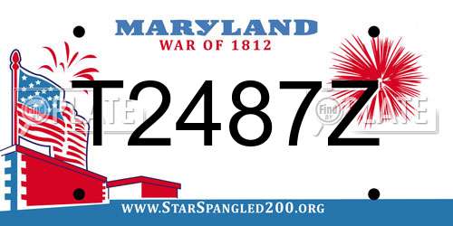 T2487Z Maryland License Plate