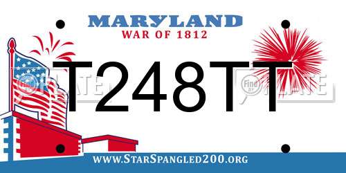 T248TT Maryland License Plate