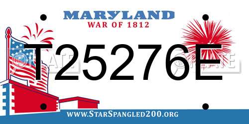 T25276E Maryland License Plate