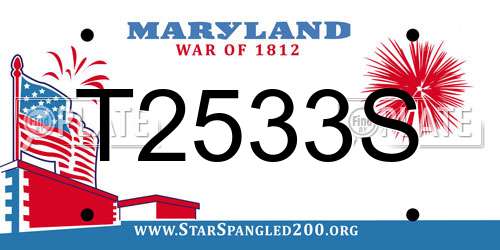 T2533S Maryland License Plate