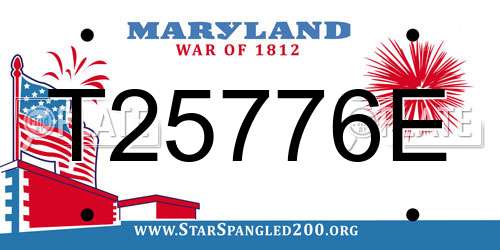 T25776E Maryland License Plate