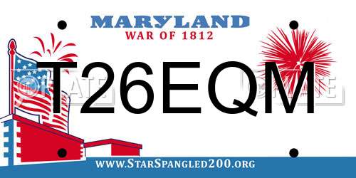 T26EQM Maryland License Plate