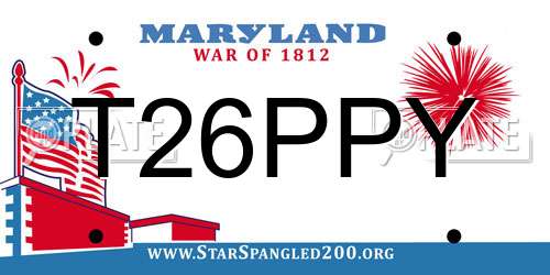 T26PPY Maryland License Plate