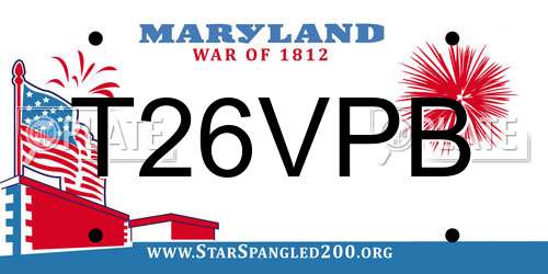 T26VPB Maryland License Plate