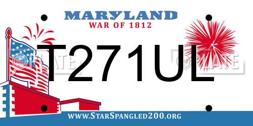T271UL Maryland License Plate