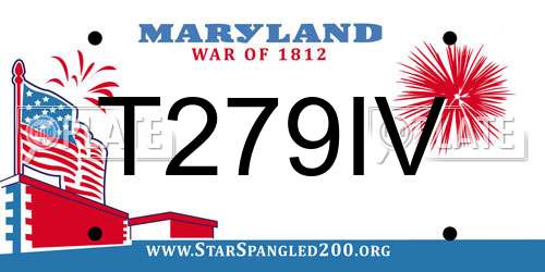 T279IV Maryland License Plate