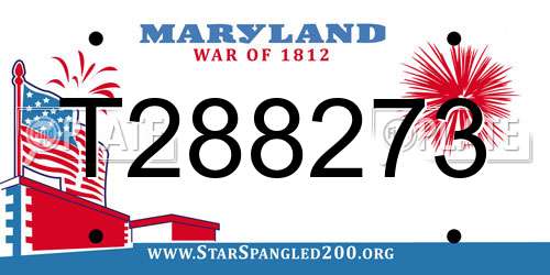 T288273 Maryland License Plate