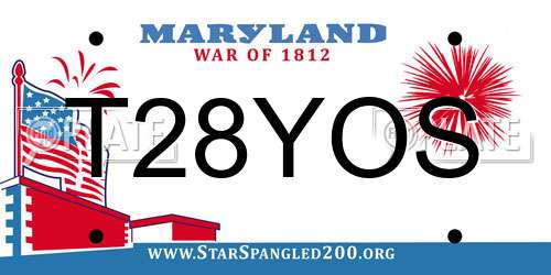 T28YOS Maryland License Plate