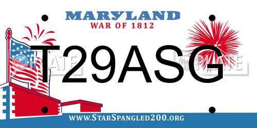 T29ASG Maryland License Plate