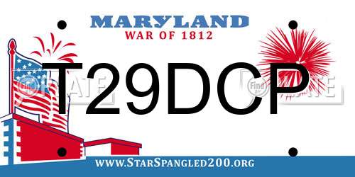T29DCP Maryland License Plate