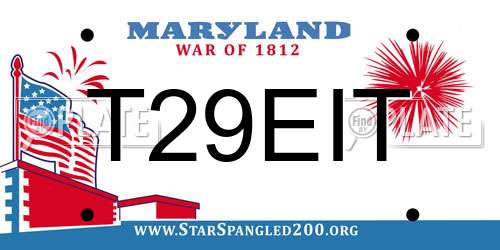T29EIT Maryland License Plate