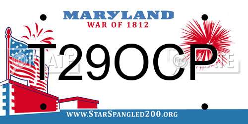 T29OCP Maryland License Plate