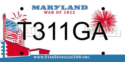 T311GA Maryland License Plate