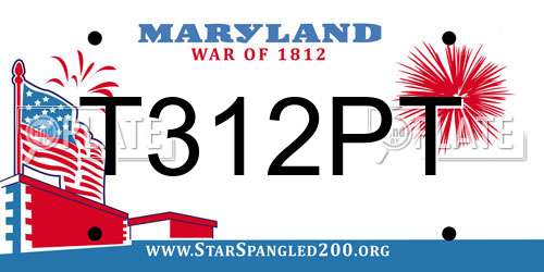 T312PT Maryland License Plate