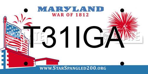 T31IGA Maryland License Plate