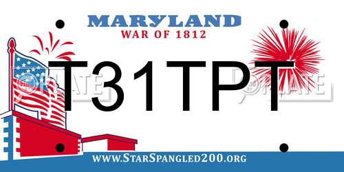 T31TPT Maryland License Plate