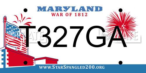 T327GA Maryland License Plate