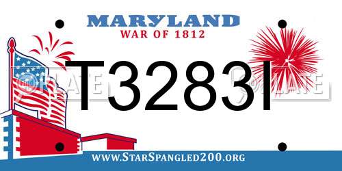T3283I Maryland License Plate