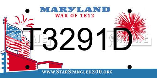 T3291D Maryland License Plate