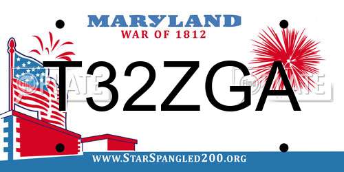 T32ZGA Maryland License Plate