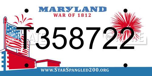 T358722 Maryland License Plate