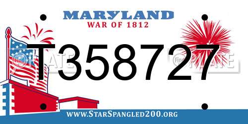 T358727 Maryland License Plate