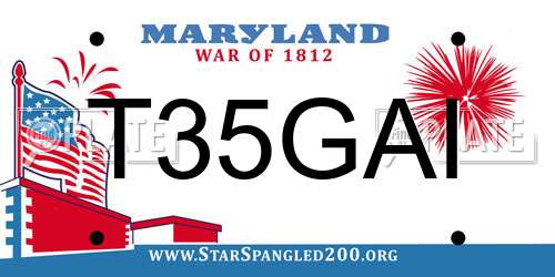 T35GAI Maryland License Plate