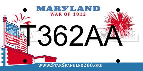 T362AA Maryland License Plate