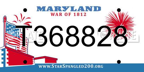 T368828 Maryland License Plate